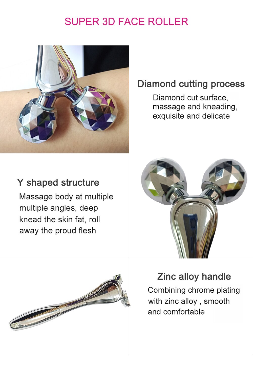 3D Rolling Massager for Face and Body