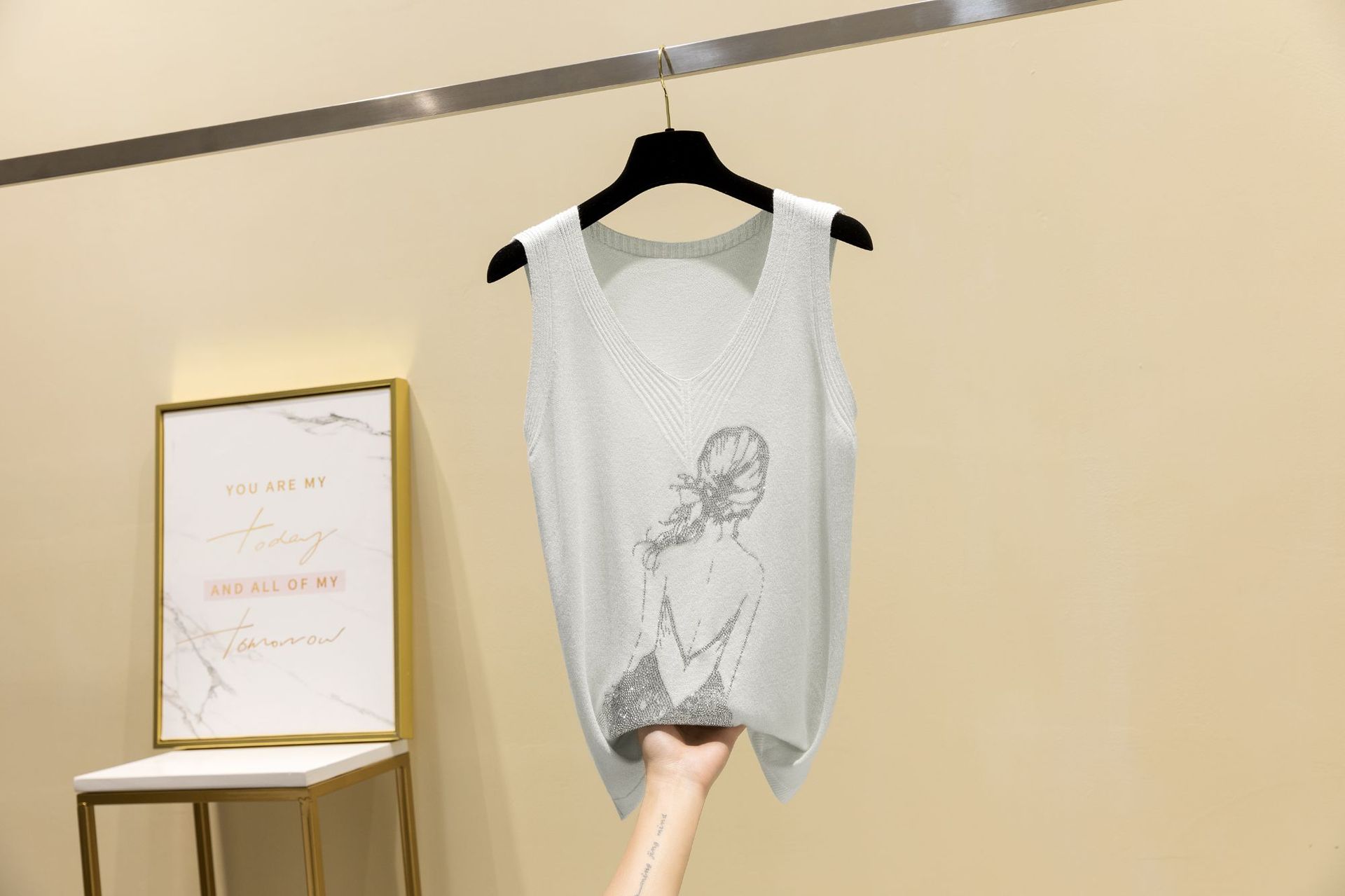 Women's Glitter Print Tank Top