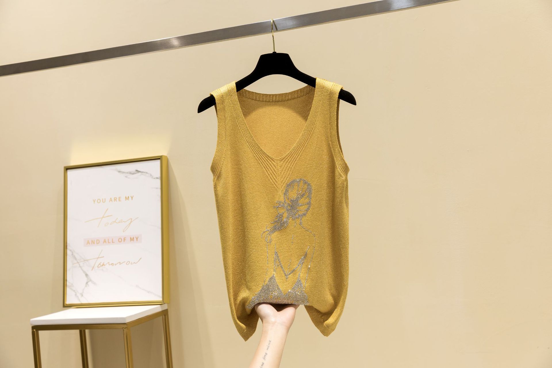 Women's Glitter Print Tank Top