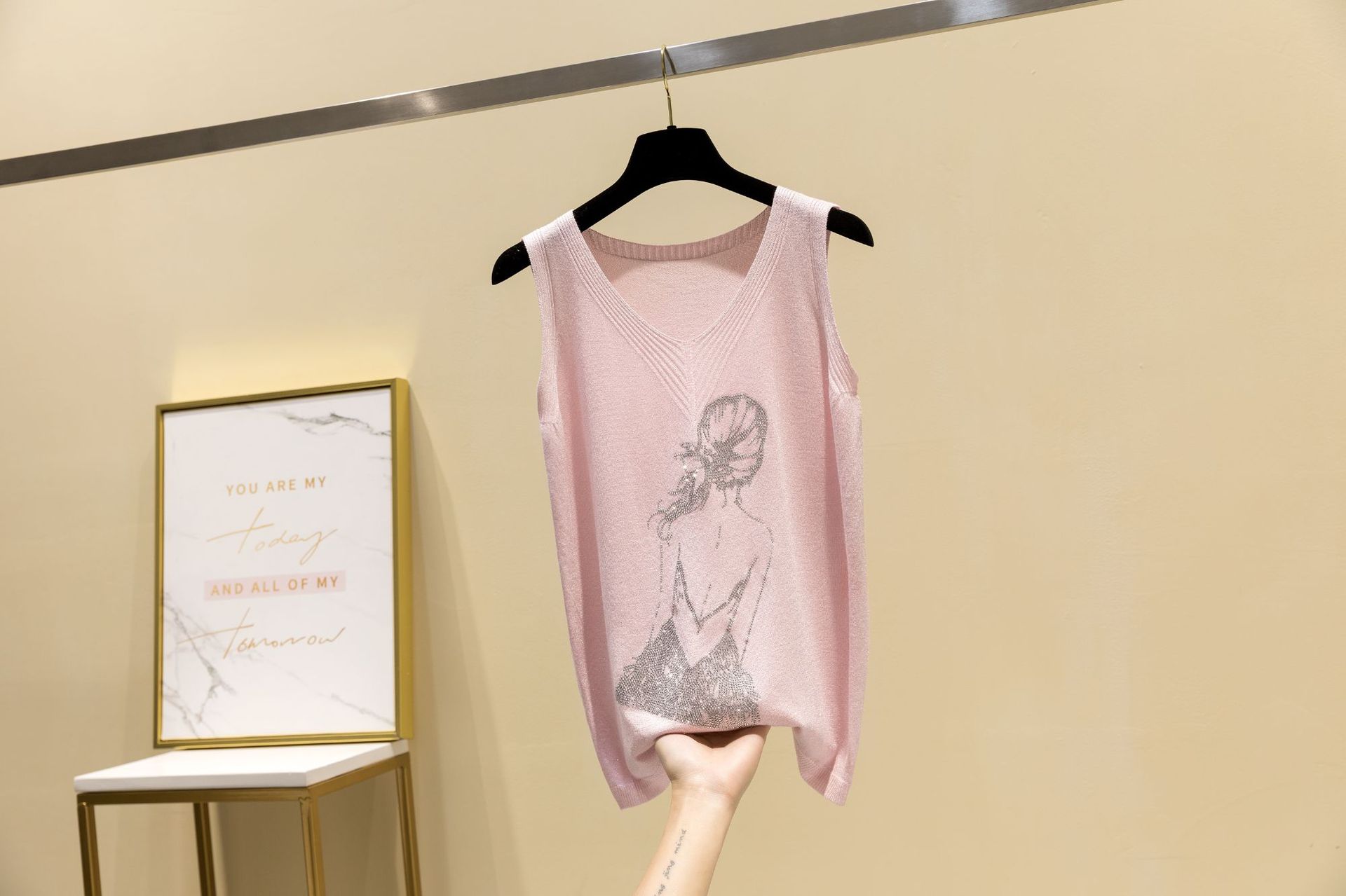 Women's Glitter Print Tank Top