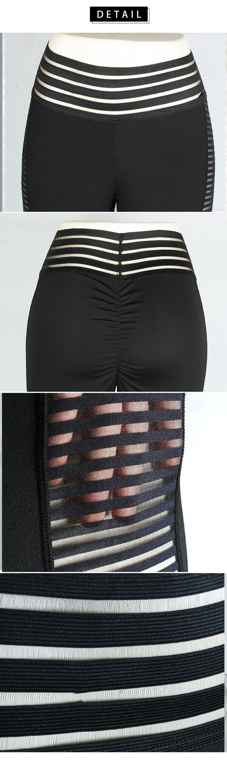 Striped Leggings with Push Up