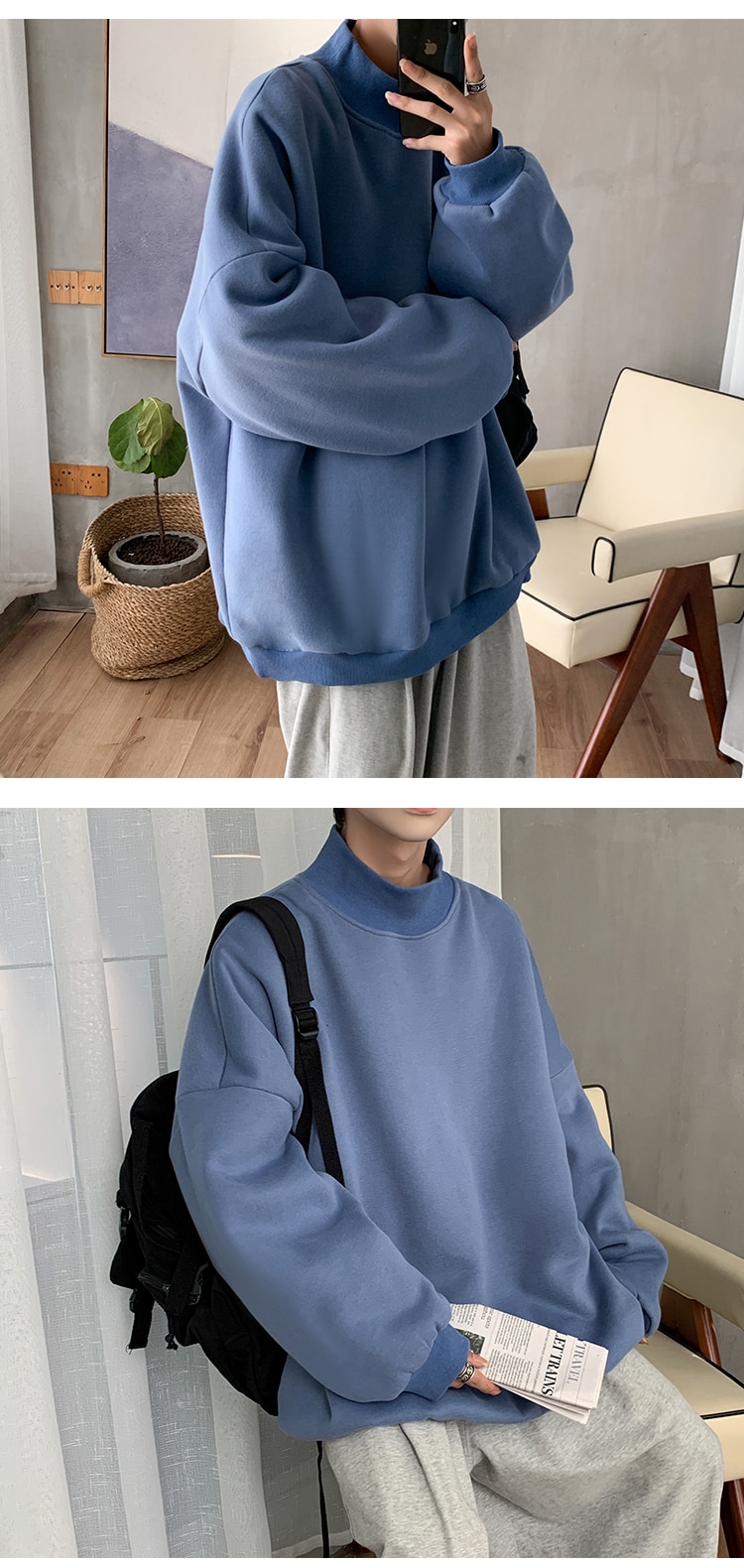 Men's Oversized Basic Sweatshirt