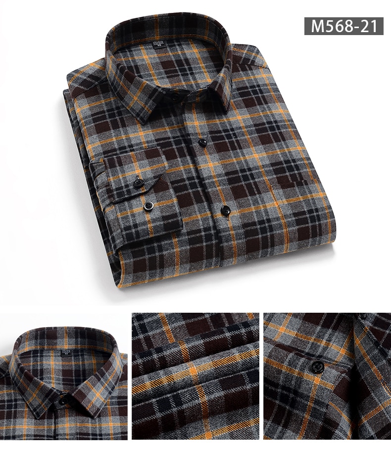 Men's Pure Cotton Plaid Shirt Men's Pure Cotton Plaid Shirt