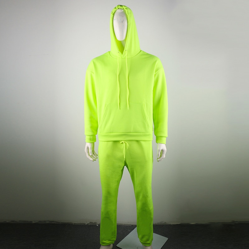 Men's Neon Tracksuit 2 Pieces Set