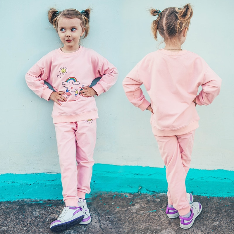 Girl's Sports Bright Cotton Clothes Set (Copy)