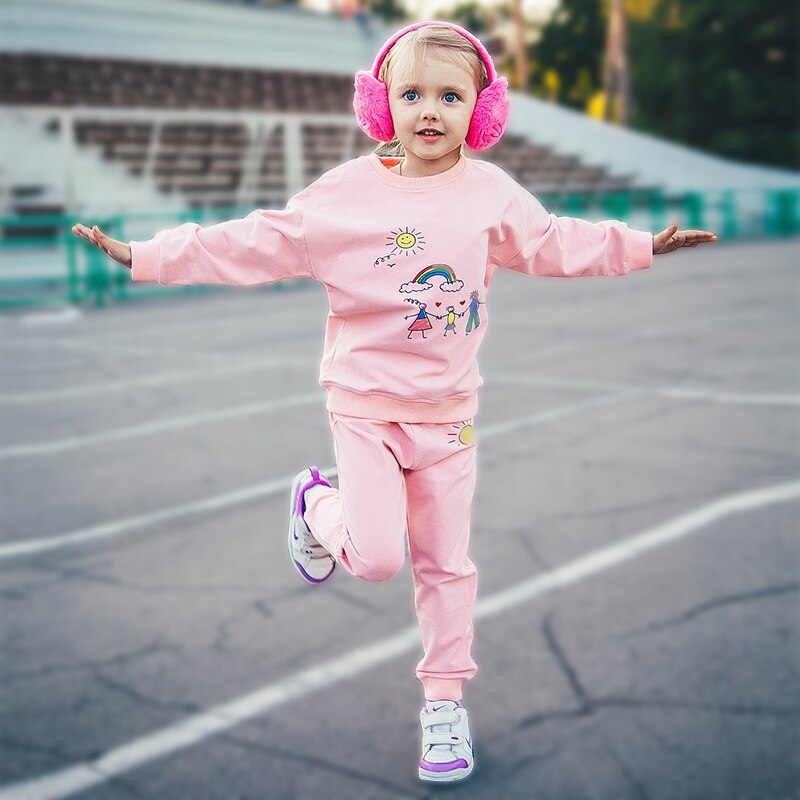 Girl's Sports Bright Cotton Clothes Set (Copy)