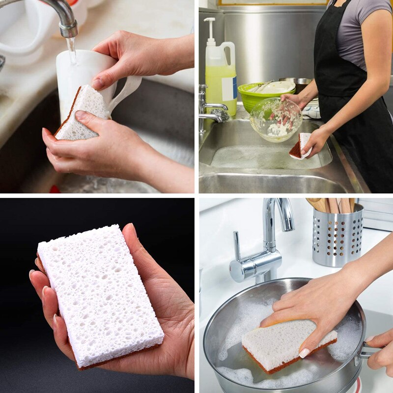 Wood Pulp Kitchen Sponge 5 Pcs Set