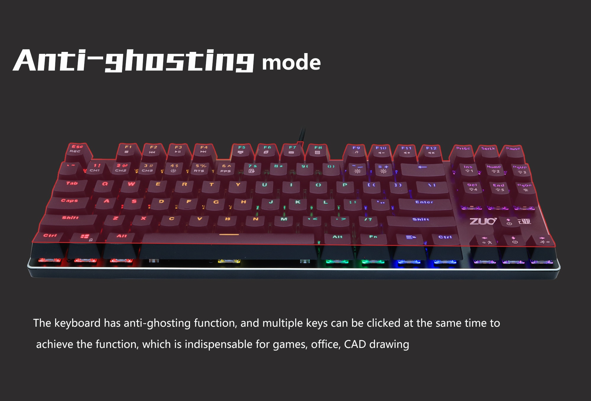 Multi-colored Mechanical Keyboard