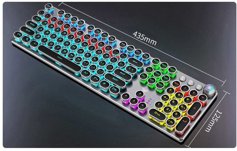 Steampunk Style Mechanical Gaming Keyboard