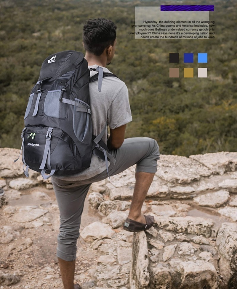 50L Waterproof Camping Backpack