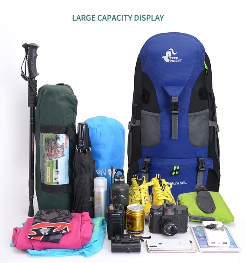 50L Waterproof Camping Backpack