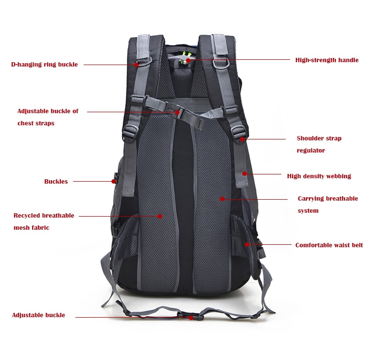 50L Waterproof Camping Backpack