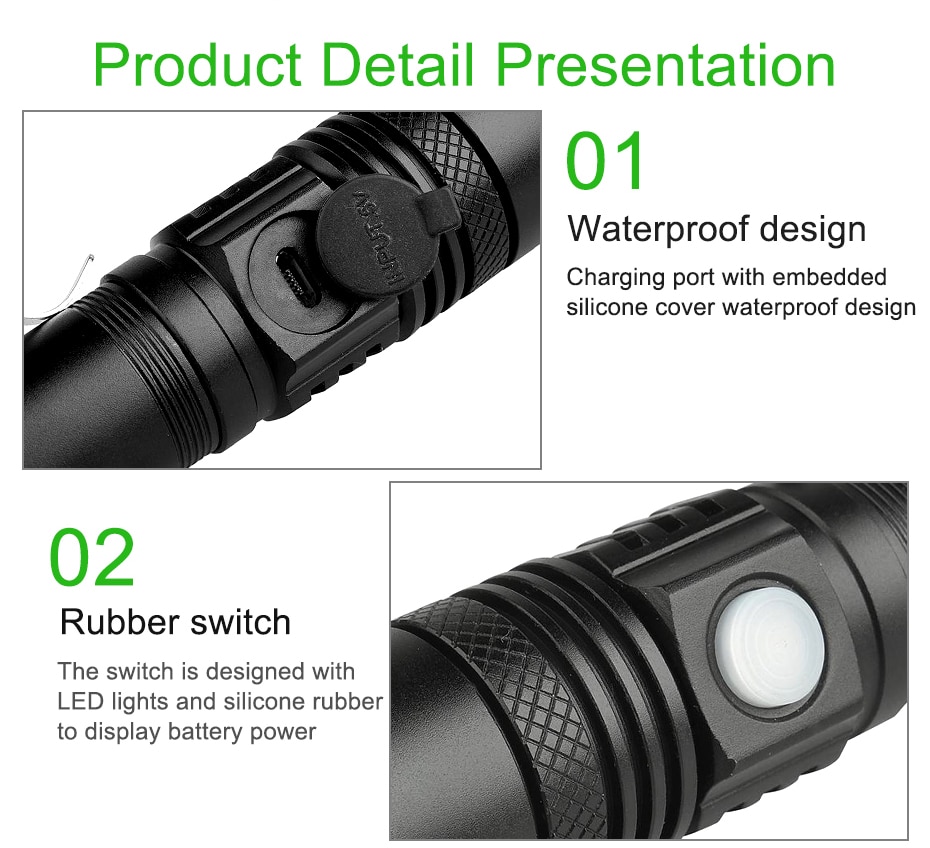 AvLight Rechargeable Zoom Torch