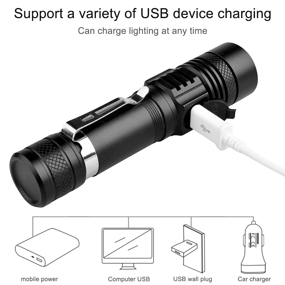 AvLight Rechargeable Zoom Torch