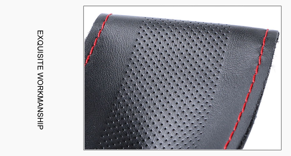 Genuine Leather Steering Wheel Cover