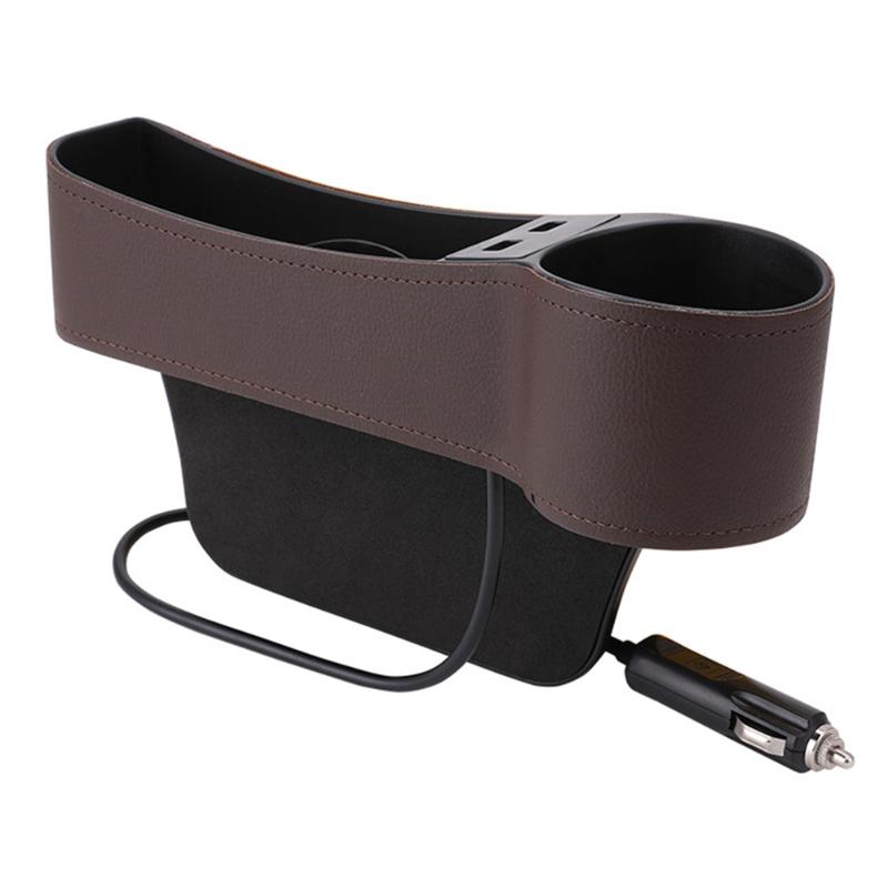 Universal Car Seat Gap Organizer with USB Charger