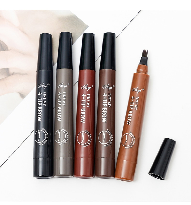 5 Shades Natural Waterproof Eyebrow Pen