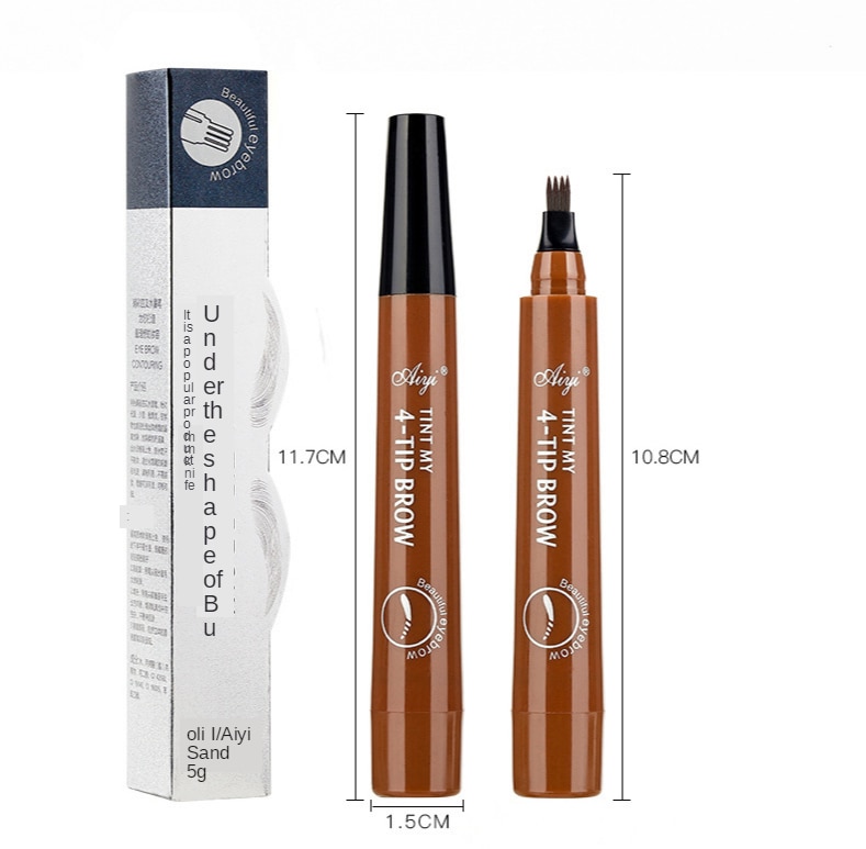 5 Shades Natural Waterproof Eyebrow Pen