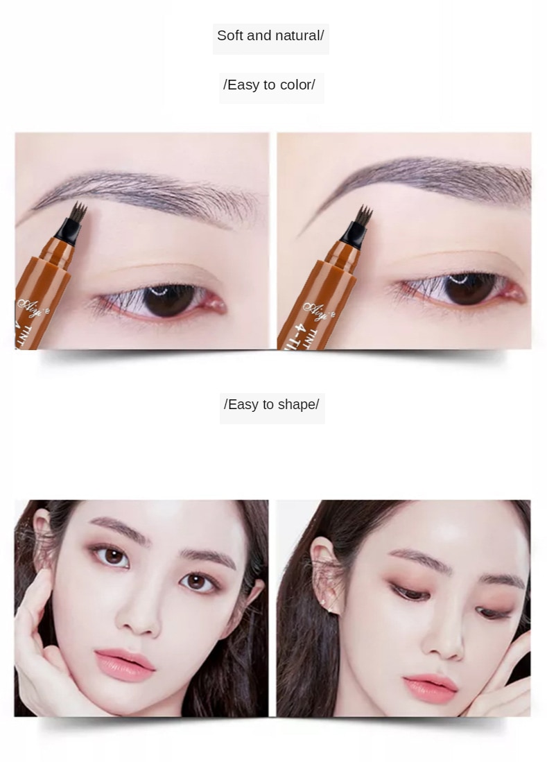 5 Shades Natural Waterproof Eyebrow Pen
