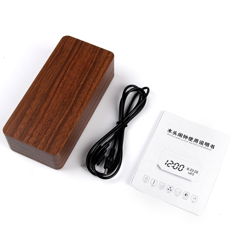 LED Digital Alarm Clock with Humidity and Temperature Sensors