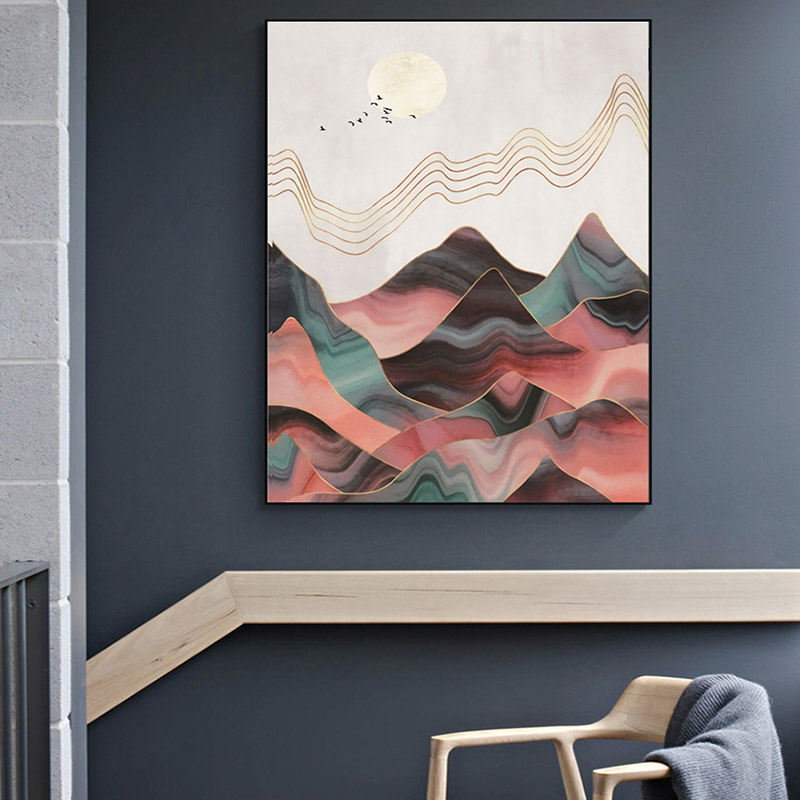 Color Block Landscape Canvas Poster