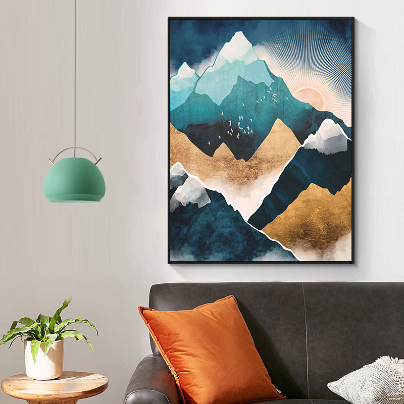 Color Block Landscape Canvas Poster