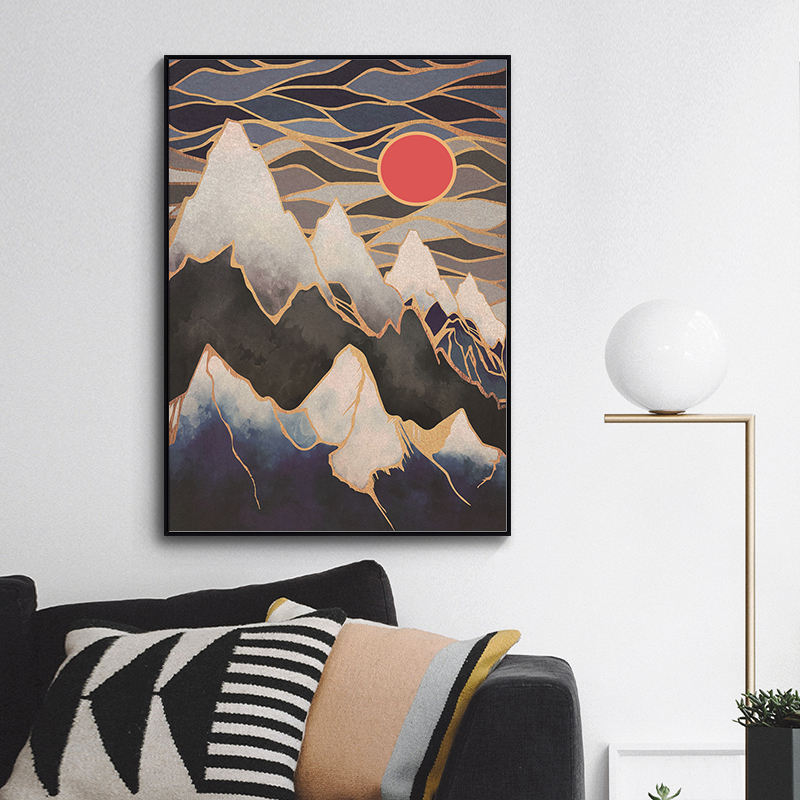 Color Block Landscape Canvas Poster