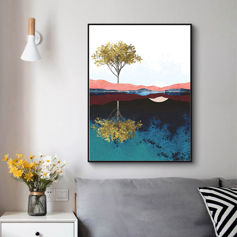 Color Block Landscape Canvas Poster