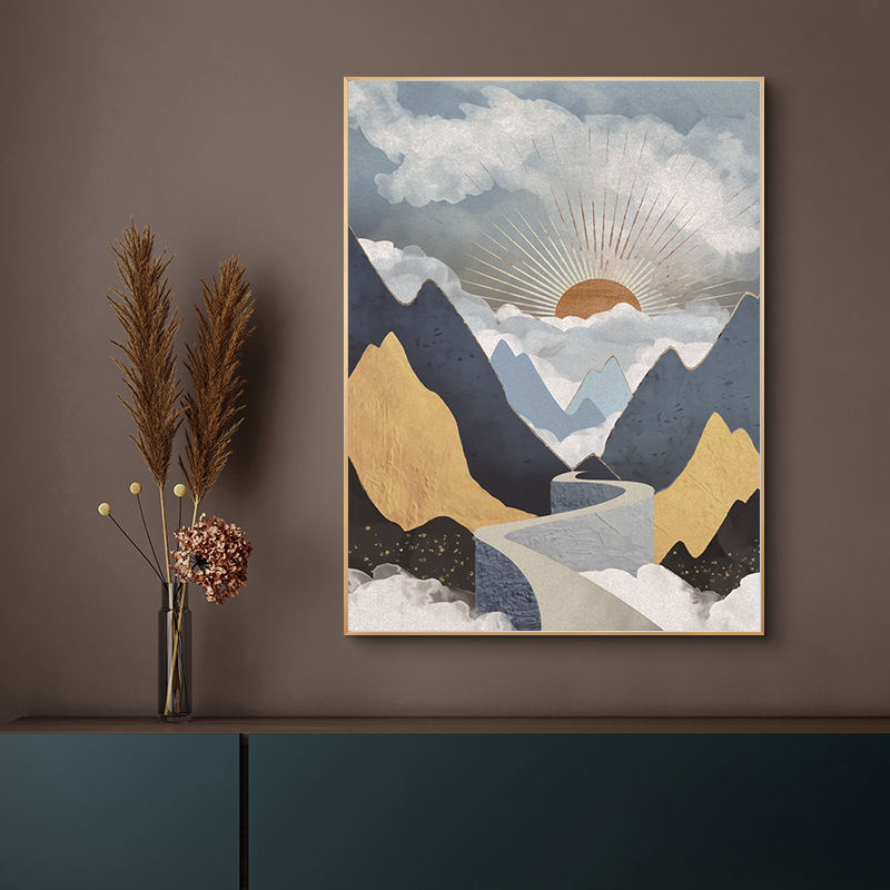 Color Block Landscape Canvas Poster