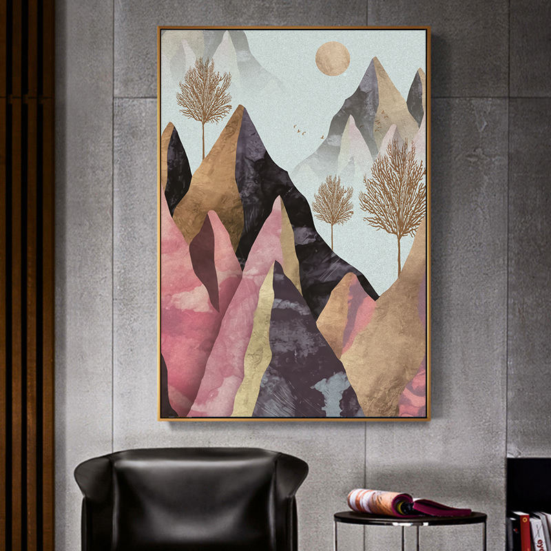 Color Block Landscape Canvas Poster