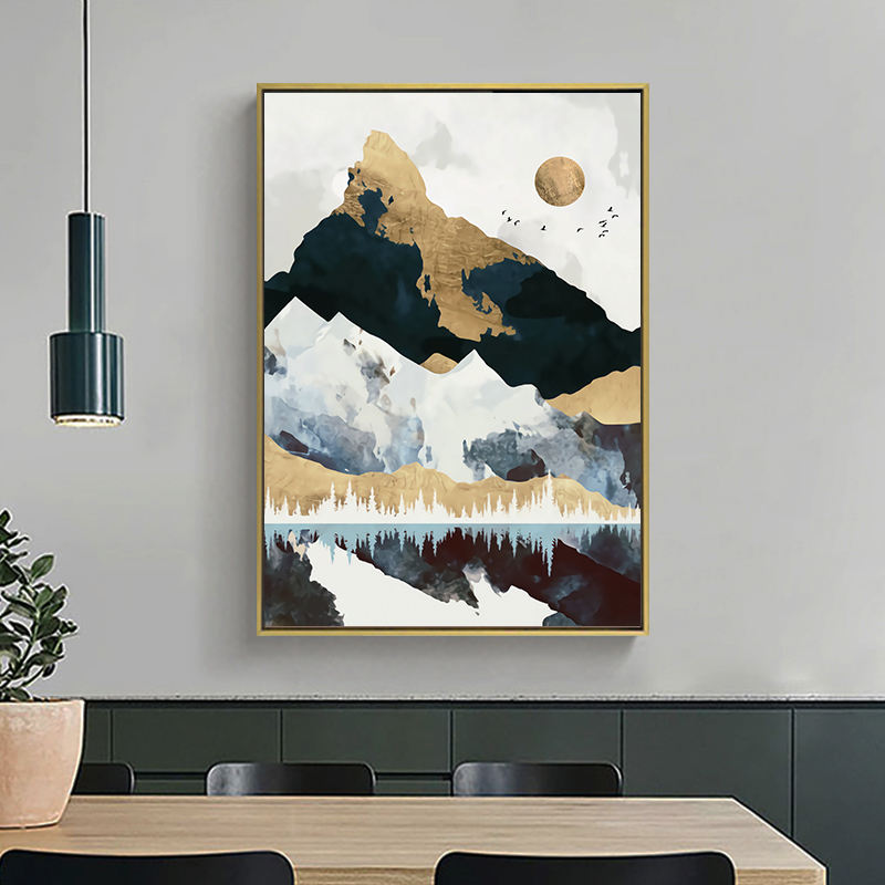 Color Block Landscape Canvas Poster