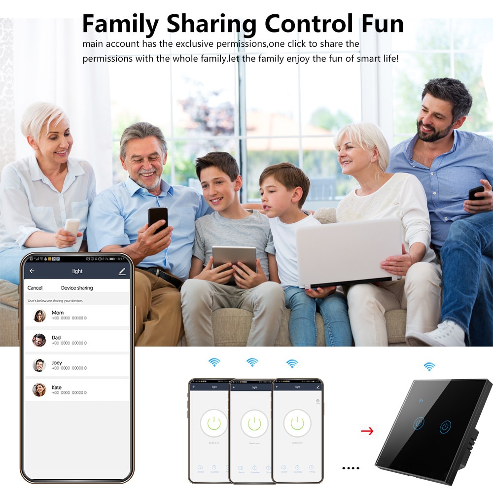 WiFi Smart Wall Light Switch