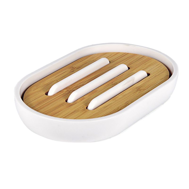 Natural Bamboo Soap Dish with Lid
