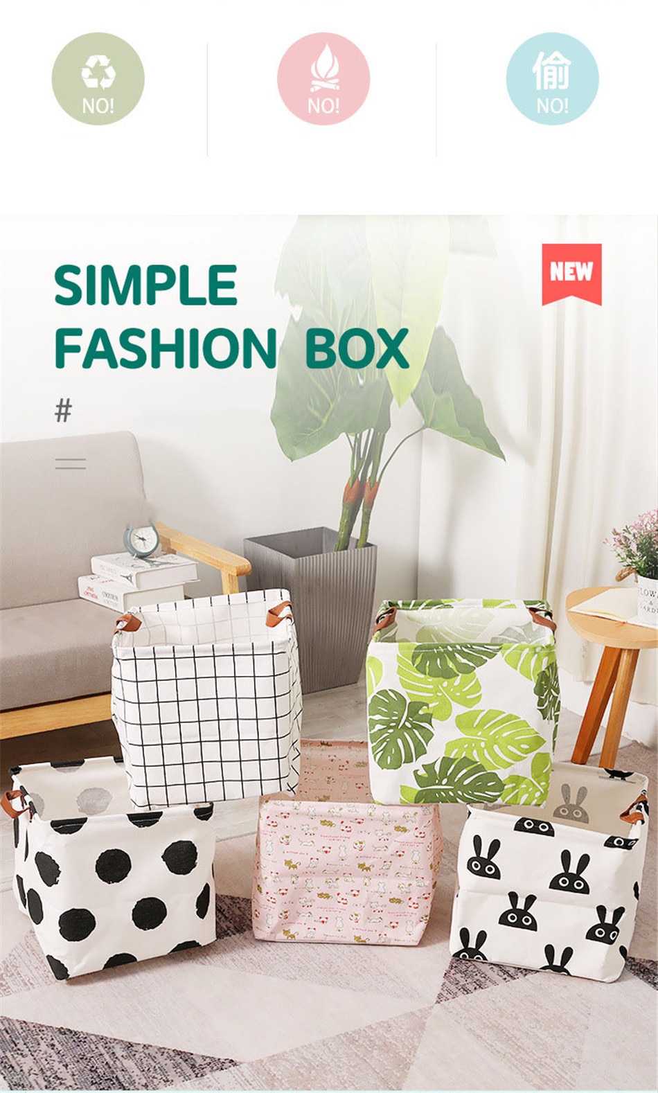 Home Folding Laundry Basket