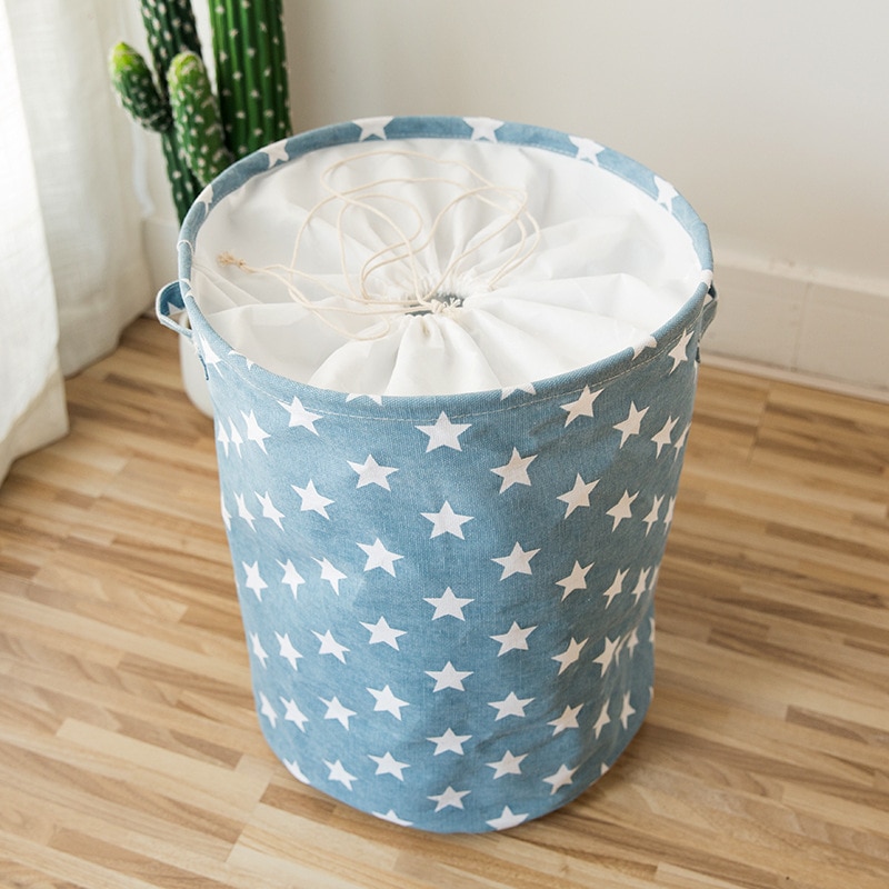 Star Print Laundry Basket