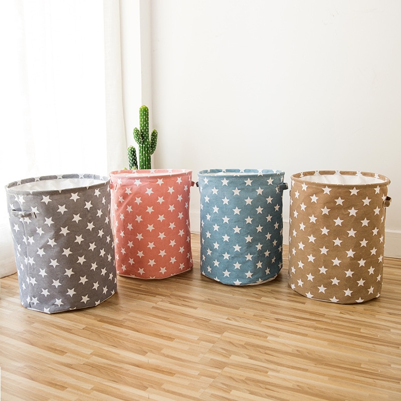 Star Print Laundry Basket