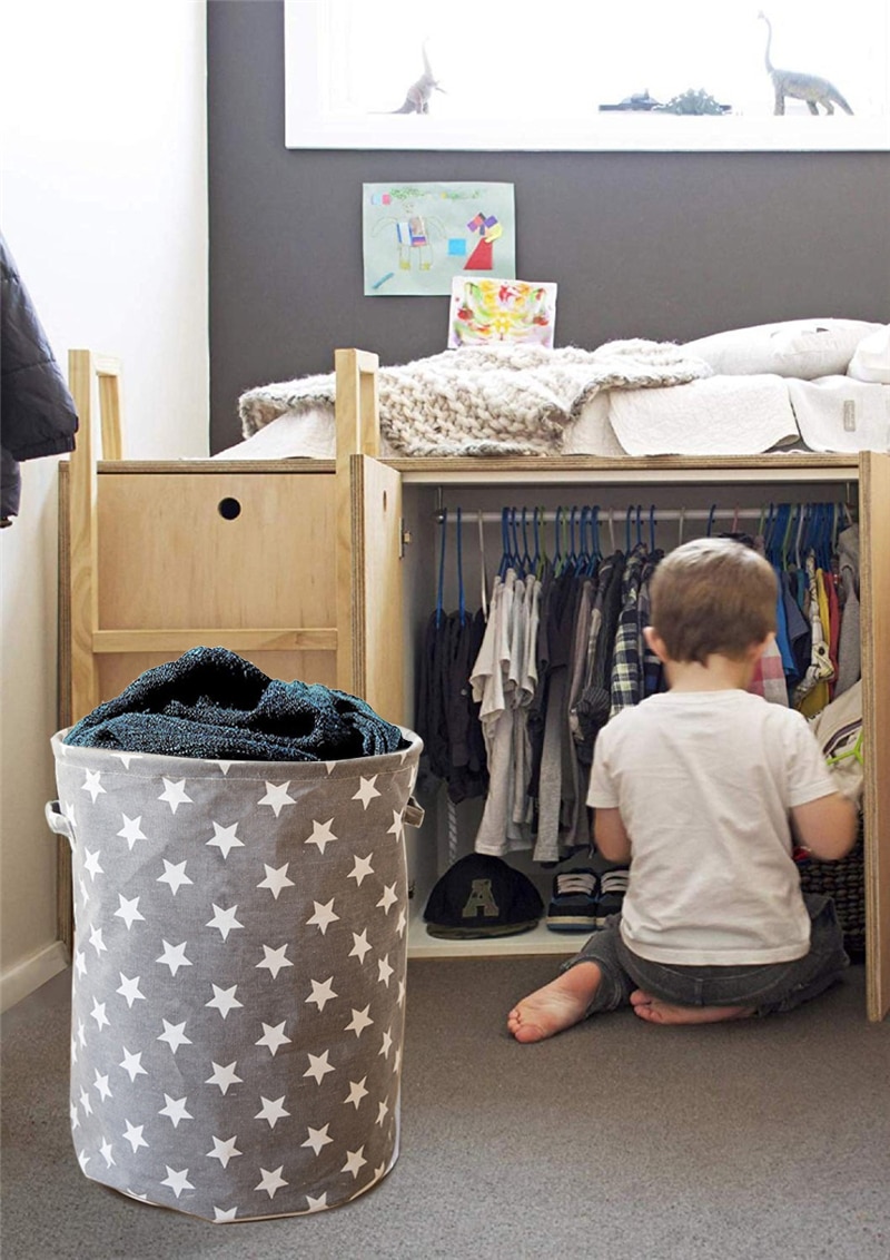 Star Print Laundry Basket