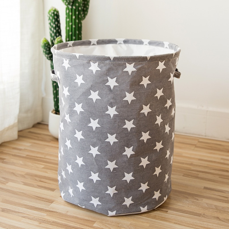 Star Print Laundry Basket