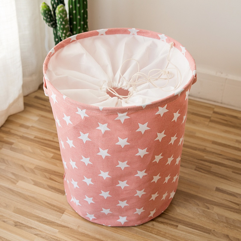 Star Print Laundry Basket
