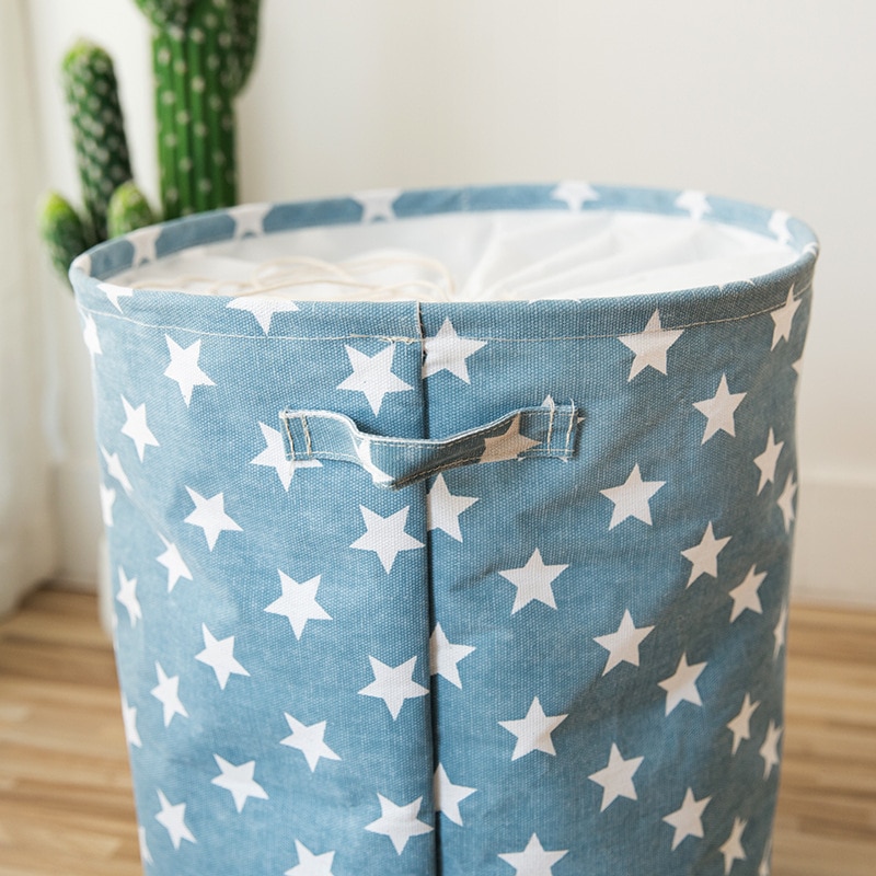 Star Print Laundry Basket