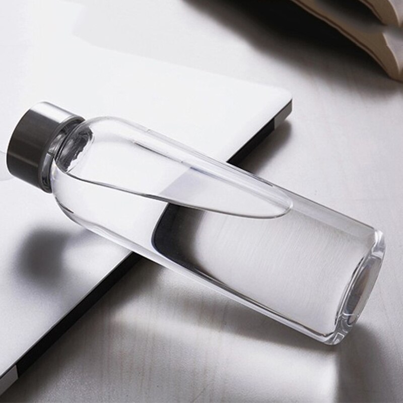 Glass Water Bottle with Stainless Steel Lid