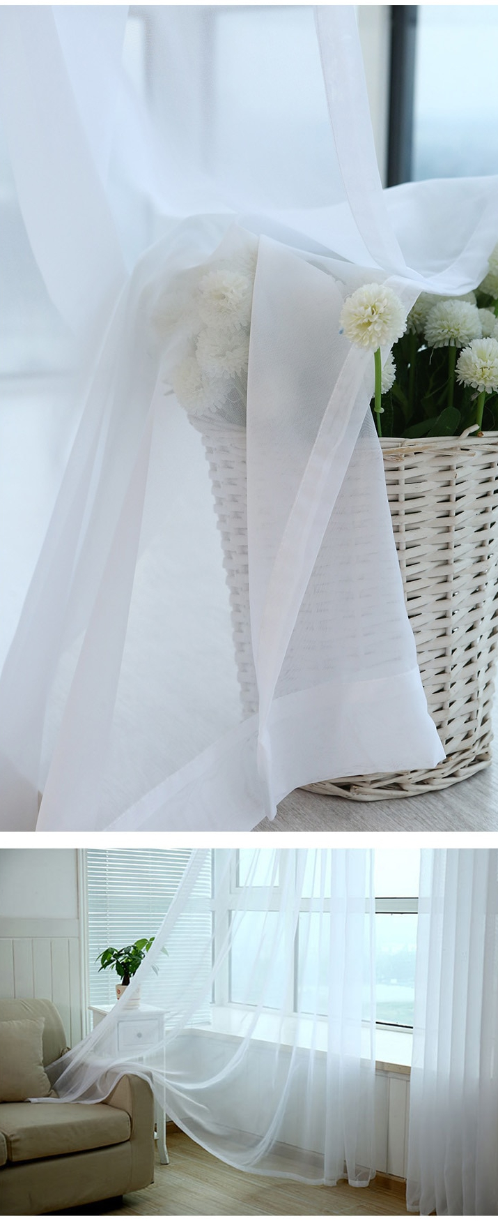 Linen Style Solid Color Blackout Curtain