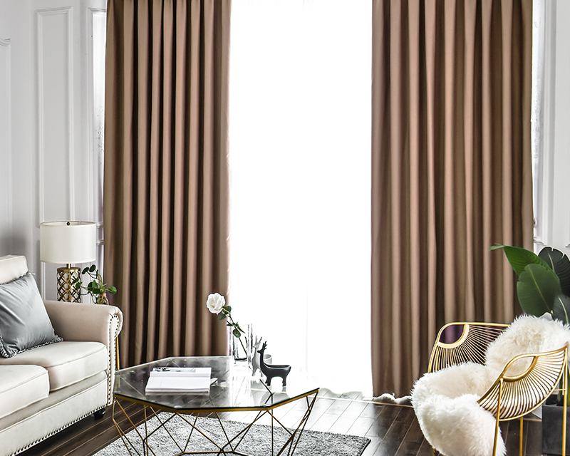 Solid Blackout Windows Curtains for Living Room